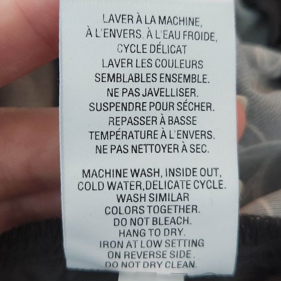 2 FOR $15! NWOT Reitmans Black Pants with White Print, Tie Waist, Straight-leg - Picture 6 of 7